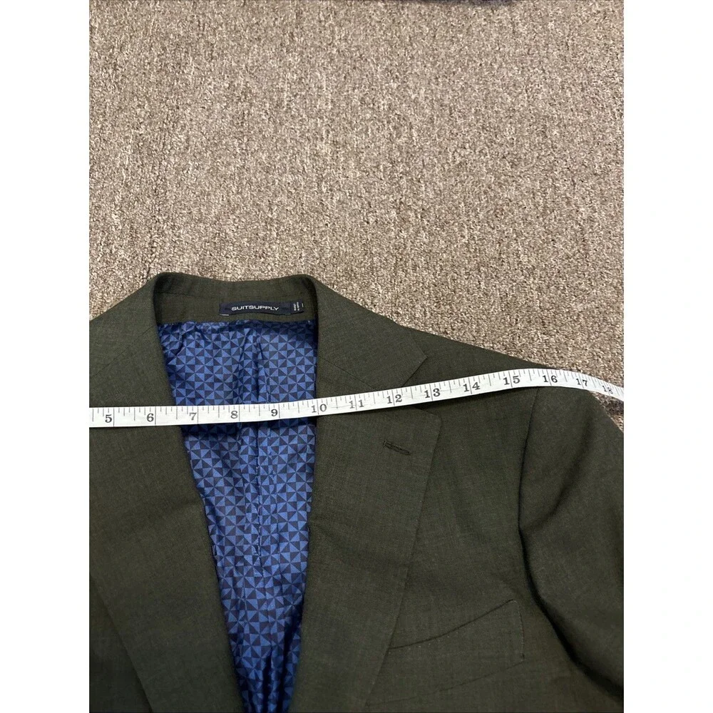 SUITSUPPLY Lazio Green Wool Blazer Sport Coat Jacket 32R Plus Pants 31x31 - Picture 4 of 16